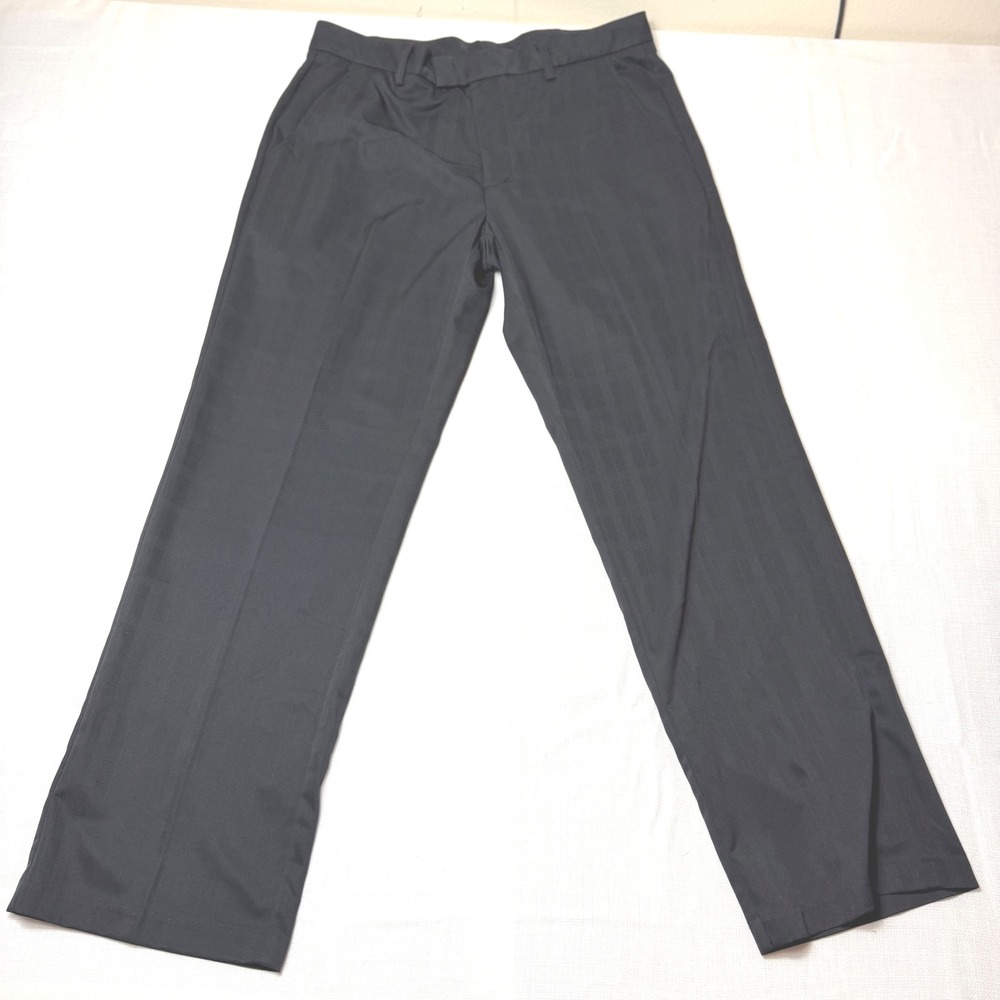 Ashworth Black Plaid Golf Dress Pants  Casual Trousers Size‎ 36x32L